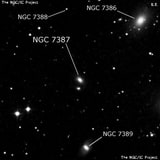 NGC 7387 - линзовидная галактика. Описание NGC 7387:, Галактика в созвездии Пегас