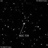 NGC 739 - линзовидная галактика. Описание NGC 739:, Галактика в созвездии Треугольник