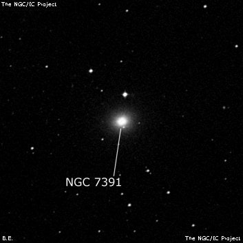 NGC 7391 - эллиптическая галактика. Описание NGC 7391:, Галактика в созвездии Водолей