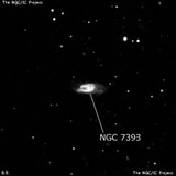 NGC 7393 - спиральная галактика с баром. Описание NGC 7393:, Галактика в созвездии Водолей