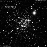 NGC 7419 - рассеянное скопление звёзд. Описание NGC 7419:, Рассеянное скопление в созвездии Цефей