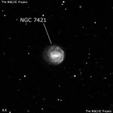 NGC 7421 - спиральная галактика с баром. Описание NGC 7421:, Галактика в созвездии Журавль