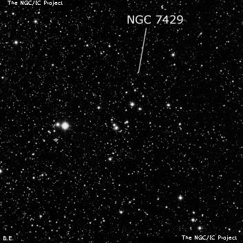 NGC 7429 - рассеянное скопление звёзд. Описание NGC 7429:, Рассеянное скопление в созвездии Цефей