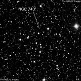 NGC 743 - рассеянное скопление звёзд. Описание NGC 743:, Рассеянное скопление в созвездии Кассиопея