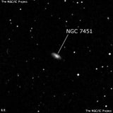NGC 7451 - спиральная галактика с баром. Описание NGC 7451:, Галактика в созвездии Пегас