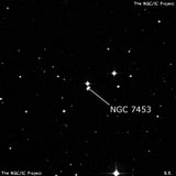 NGC 7453 - три звезды. Описание NGC 7453:, Объект глубокого космоса в созвездии Водолей