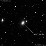 NGC 7454 - эллиптическая галактика. Описание NGC 7454:, Галактика в созвездии Пегас
