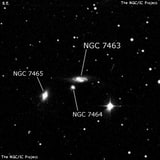 NGC 7463 - спиральная галактика с баром. Описание NGC 7463:, Галактика в созвездии Пегас