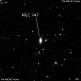 NGC 747 - спиральная галактика. Описание NGC 747:, Галактика в созвездии Кит