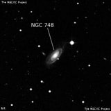 NGC 748 - спиральная галактика. Описание NGC 748:, Галактика в созвездии Кит