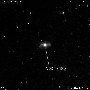 NGC 7483 - спиральная галактика с баром. Описание NGC 7483:, Галактика в созвездии Рыбы