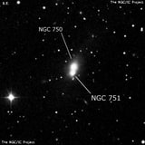 NGC 751 - эллиптическая галактика. Описание NGC 751:, Галактика в созвездии Треугольник