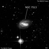 NGC 7513 - спиральная галактика с баром. Описание NGC 7513:, Галактика в созвездии Скульптор