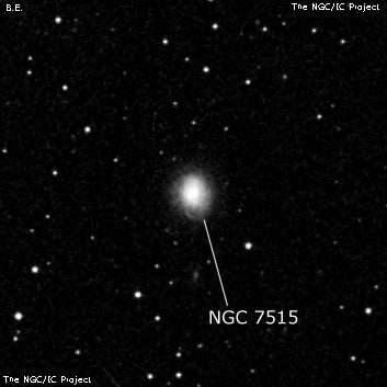 NGC 7515 - спиральная галактика. Описание NGC 7515:, Галактика в созвездии Пегас