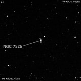 NGC 7526 - три звезды. Описание NGC 7526:, Объект глубокого космоса в созвездии Водолей