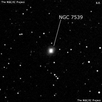 NGC 7539 - линзовидная галактика. Описание NGC 7539:, Галактика в созвездии Пегас