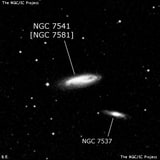 NGC 7541 - спиральная галактика с баром. Описание NGC 7541:, Объект глубокого космоса в созвездии Рыбы