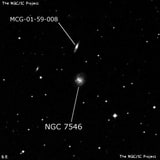 NGC 7546 - спиральная галактика с баром. Описание NGC 7546:, Галактика в созвездии Рыбы