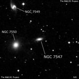 NGC 7547 - спиральная галактика с баром. Описание NGC 7547:, Галактика в созвездии Пегас