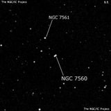 NGC 7560 - две звезды. Описание NGC 7560:, Двойная звезда в созвездии Рыбы