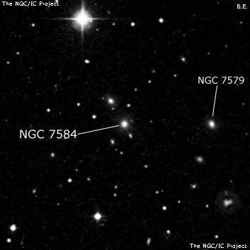 NGC 7584 - линзовидная галактика. Описание NGC 7584:, Галактика в созвездии Пегас