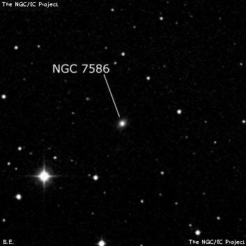 NGC 7586 - линзовидная галактика. Описание NGC 7586:, Галактика в созвездии Пегас