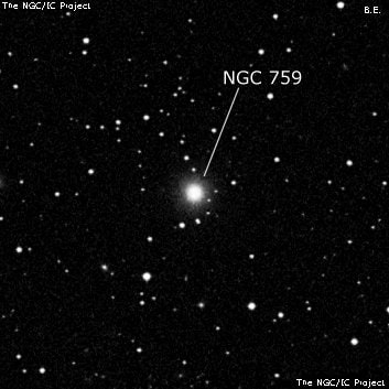 NGC 759 - эллиптическая галактика. Описание NGC 759:, Галактика в созвездии Андромеда