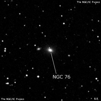 NGC 76 - галактика. Описание NGC 76:, Галактика в созвездии Андромеда