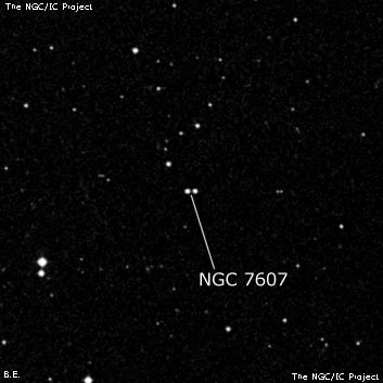 NGC 7607 - две звезды. Описание NGC 7607:, Двойная звезда в созвездии Пегас