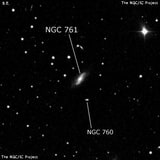 NGC 761 - спиральная галактика с баром. Описание NGC 761:, Галактика в созвездии Треугольник