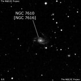 NGC 7610 - спиральная галактика с баром. Описание NGC 7610:, Объект глубокого космоса в созвездии Пегас