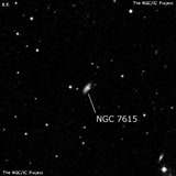 NGC 7615 - спиральная галактика. Описание NGC 7615:, Галактика в созвездии Пегас