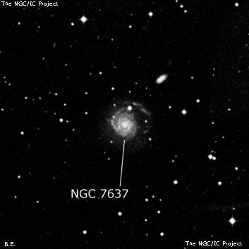 NGC 7637 - спиральная галактика. Описание NGC 7637:, Галактика в созвездии Октант