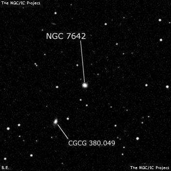 NGC 7642 - спиральная галактика. Описание NGC 7642:, Галактика в созвездии Рыбы
