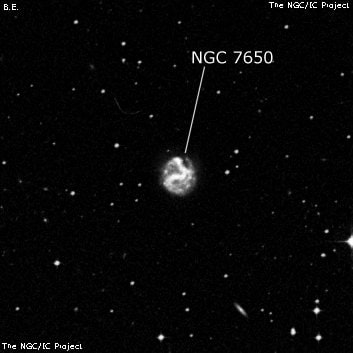 NGC 7650 - спиральная галактика с баром. Описание NGC 7650:, Галактика в созвездии Тукан
