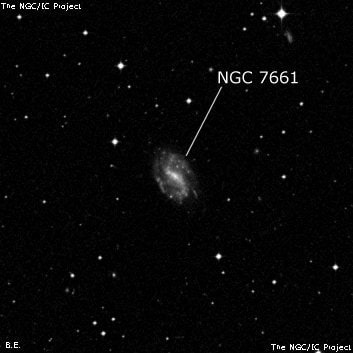 NGC 7661 - спиральная галактика с баром. Описание NGC 7661:, Галактика в созвездии Тукан