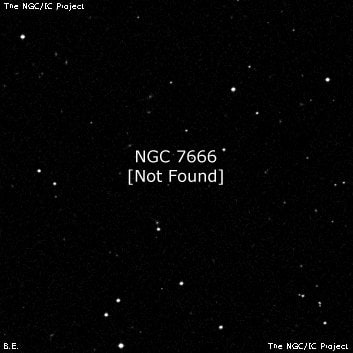 NGC 7666 - по указанным Генри Дрейером координатам, объект повторно не найден; . Описание NGC 7666:, Объект глубокого космоса в созвездии Водолей