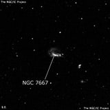 NGC 7667 - галактика. Описание NGC 7667:, Галактика в созвездии Рыбы