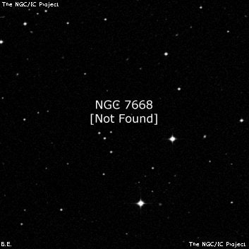 NGC 7668 - по указанным Генри Дрейером координатам, объект повторно не найден; . Описание NGC 7668:, Объект глубокого космоса в созвездии Рыбы