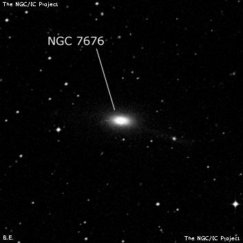 NGC 7676 - галактика. Описание NGC 7676:, Галактика в созвездии Тукан