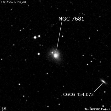 NGC 7681 - линзовидная галактика. Описание NGC 7681:, Галактика в созвездии Пегас
