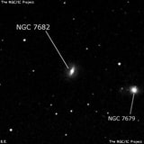 NGC 7682 - спиральная галактика с баром. Описание NGC 7682:, Галактика в созвездии Рыбы