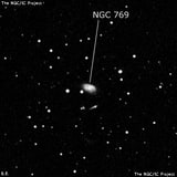NGC 769 - спиральная галактика. Описание NGC 769:, Галактика в созвездии Треугольник