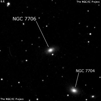 NGC 7706 - линзовидная галактика. Описание NGC 7706:, Галактика в созвездии Рыбы