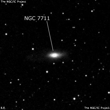 NGC 7711 - линзовидная галактика. Описание NGC 7711:, Галактика в созвездии Пегас