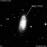 NGC 7713 - спиральная галактика с баром. Описание NGC 7713:, Галактика в созвездии Скульптор
