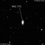 NGC 773 - спиральная галактика. Описание NGC 773:, Галактика в созвездии Кит