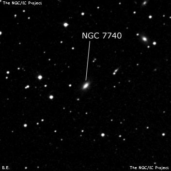 NGC 7740 - линзовидная галактика. Описание NGC 7740:, Галактика в созвездии Пегас