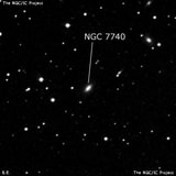 NGC 7740 - линзовидная галактика. Описание NGC 7740:, Галактика в созвездии Пегас