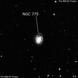 NGC 775 - спиральная галактика с баром. Описание NGC 775:, Галактика в созвездии Печь